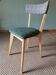 Chaise bistrot verte motif pied de poule