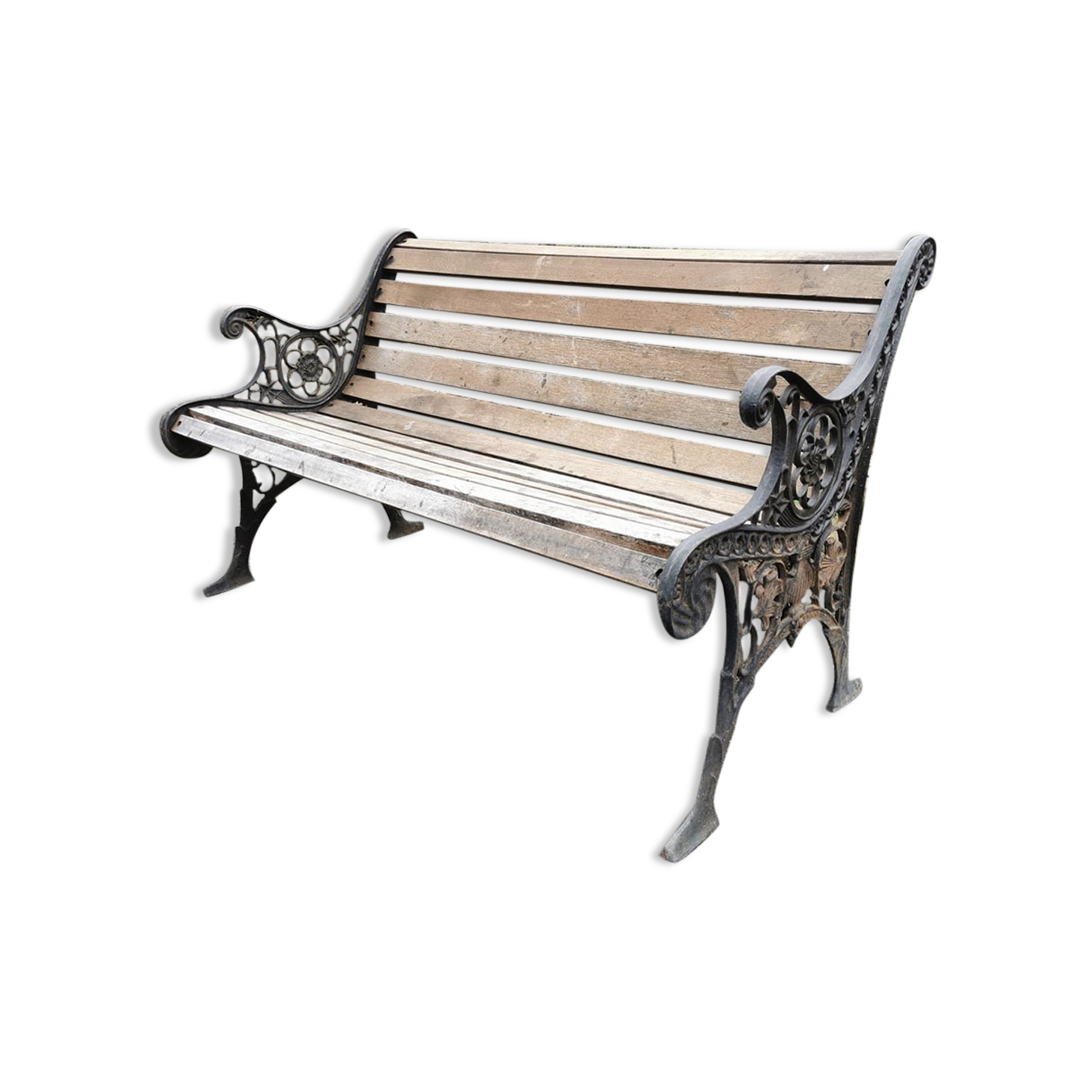 Cast iron garden bench