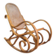 Rocking-chair style Thonet hêtre courbé & cannage – années 60