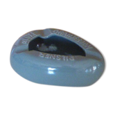 Enameled grey Pilsner deluxe Oranjeboom ashtray, vintage 1960