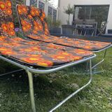 Pair of vintage sunbeds