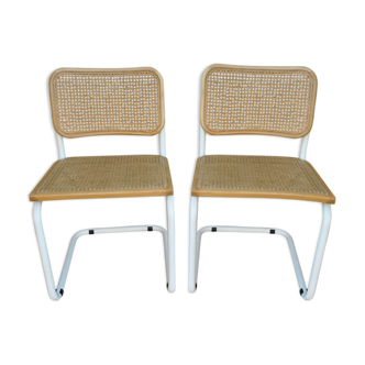 Pair of B32 chairs by Marcel Breuer, Made in Italy