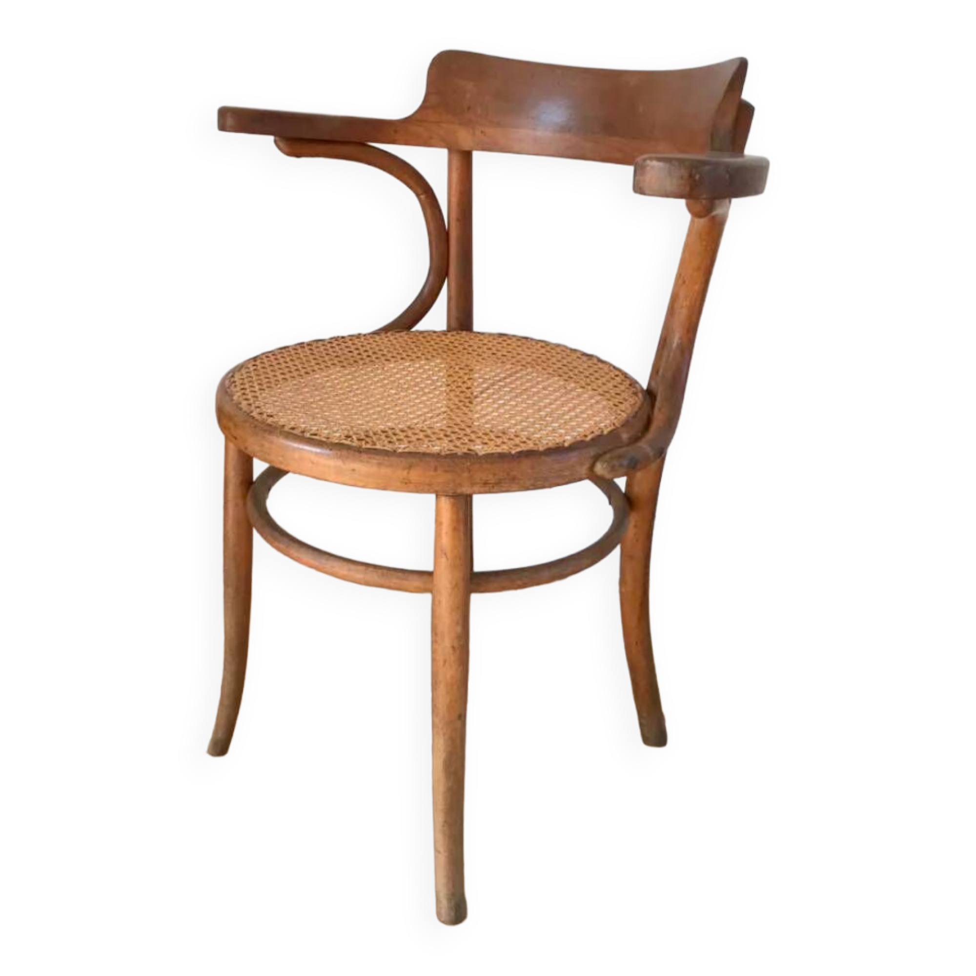 Armchair in cane and bent wood early 20th century