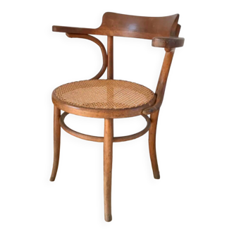 Armchair in cane and bent wood early 20th century