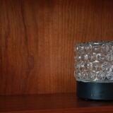 Pair of 1970 molded glass bedside lamps