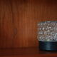 Pair of 1970 molded glass bedside lamps
