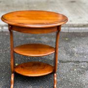 Étagère ovale Louis Philippe en bois massif