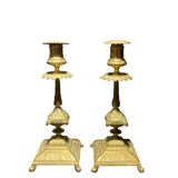 Set of two brass candlesticks