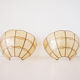 Paire d'appliques en nacre coquillage