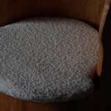 Fauteuil Brutaliste en Tronc en Pin Massif & Bouclé, Moderne du Milieu du Siècle Suédois, Années 1970