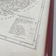Engraved map of Sarthe wooden frame old plan of Le Mans