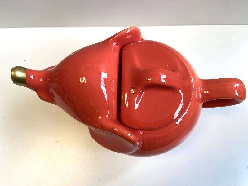 Objet Publicitaire Emblématique Théière en Céramique Éléphant Corail Lipton