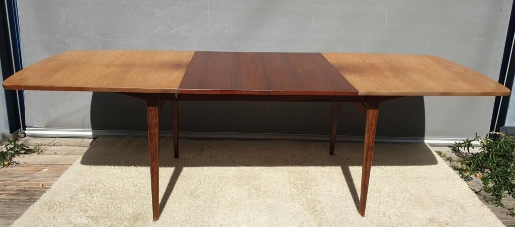 Scandinavian table 2 extensions teak "tray in its juice"