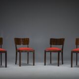 Art Deco Makassar dining chairs, 1930s, set of 4