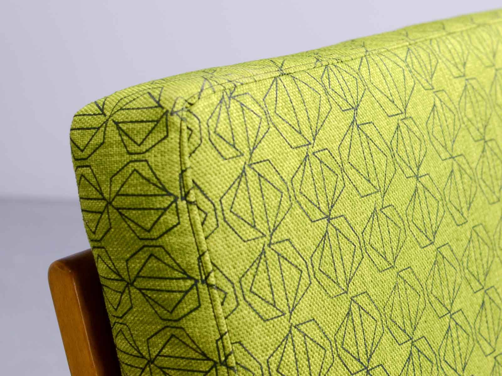 Pair of Beech Wood Ladder Lounge Chairs after Grete Jalk for France and Son