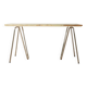 Unique desk from the 1970s with onyx marble top and stainless steel 'Grasshopper' legs