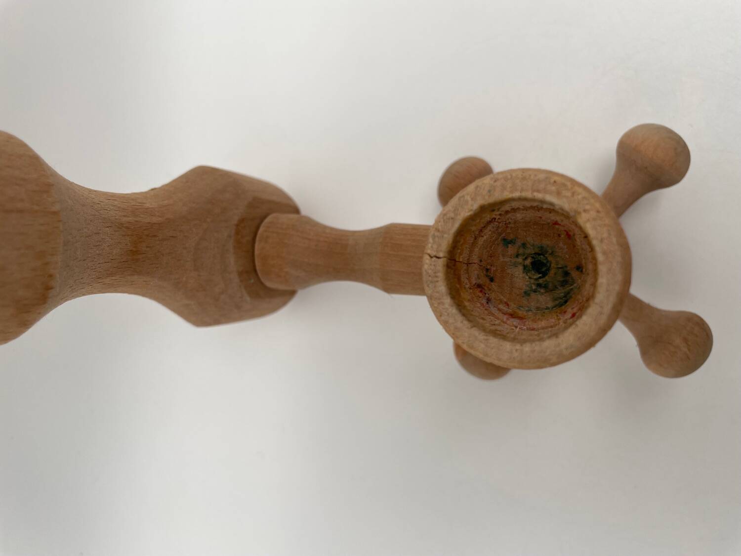 Vintage design wooden candle holder 1970 Arne Hoyer