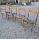 4 Scandinavian beech chairs from the 1960s.