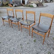 4 chaises scandinave en hêtre des années 60