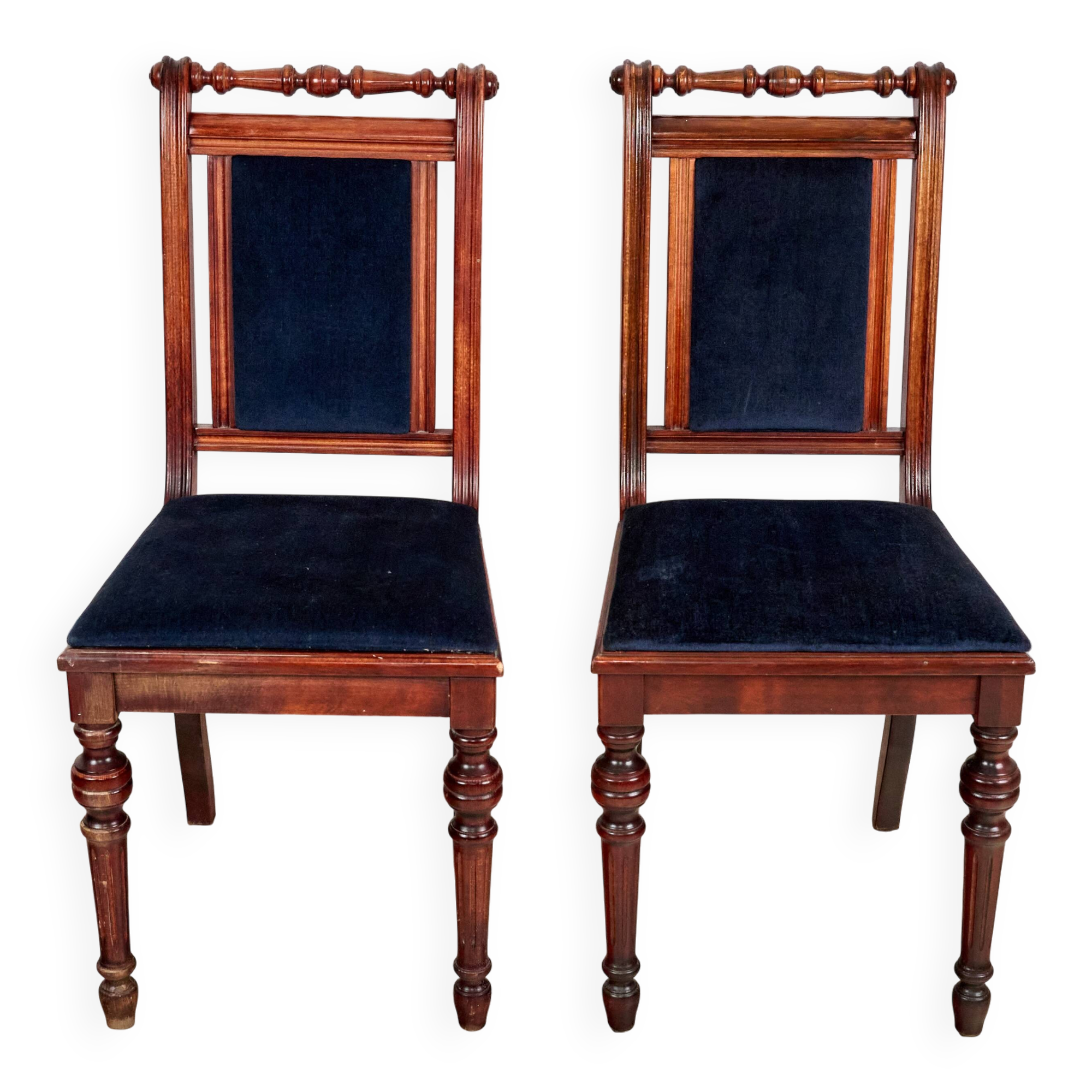 Set of 2 eclectic style chairs fameg radomsko, 1970s/80s