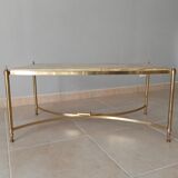 Neoclassical marble and brass coffee table 50s/60s