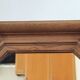 Vintage octagonal mirror in moulded oak – Belgium, circa 1970/1980