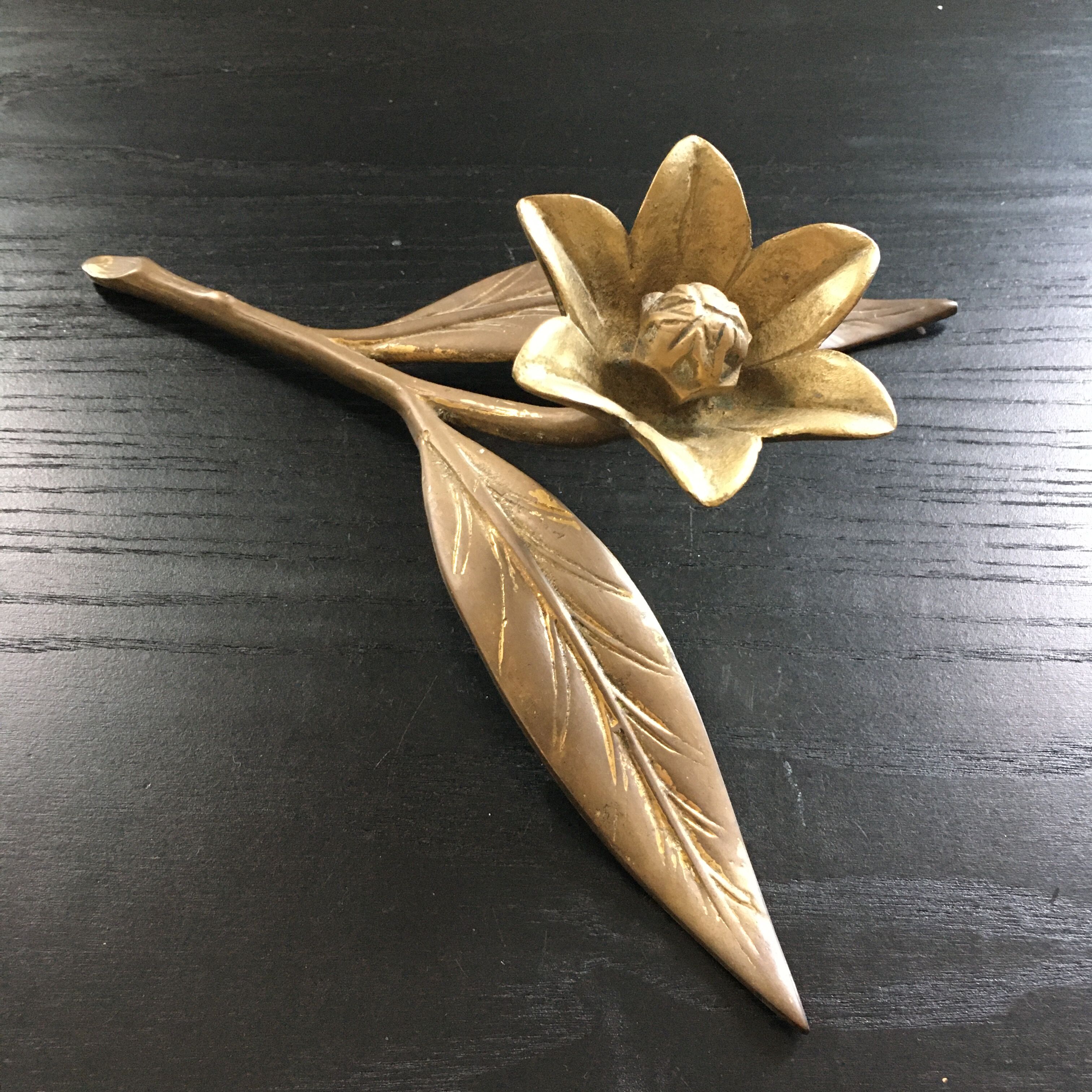 Brass flower paper press