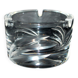 Vintage cut crystal ashtray signed Carabin 1989