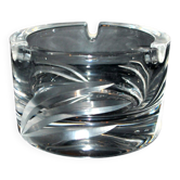 Cendrier vintage en cristal taillé signé Carabin 1989