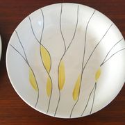 2 Vintage dishes in Salins earthenware service clear 50s