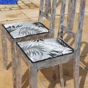 Set of 2 chic chairs with top fabrics patterned wooden leaf quality