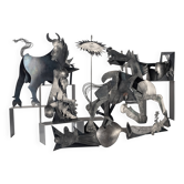 Sculptural Group "After Picasso" in Metal, Guernica Tribute, Late 20th Cent