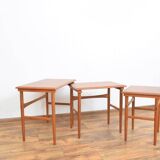 Mid-Century Danish Teak Nesting Tables, Set of 3
