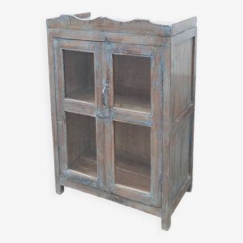 Petite armoire vitrée en bois