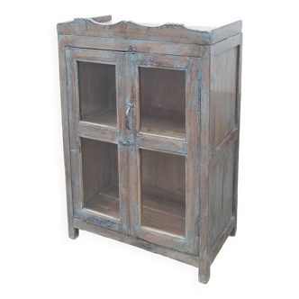 Small wooden glass cabinet