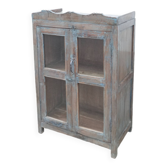 Petite armoire vitrée en bois
