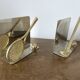 Chrome and brass bookends "tennis & golf" from the 1970s.