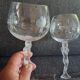 2 crystal wine glasses from Bayel, 20th century