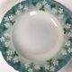 5 Hollow plates Sarreguemines wavy edge blue white flowers