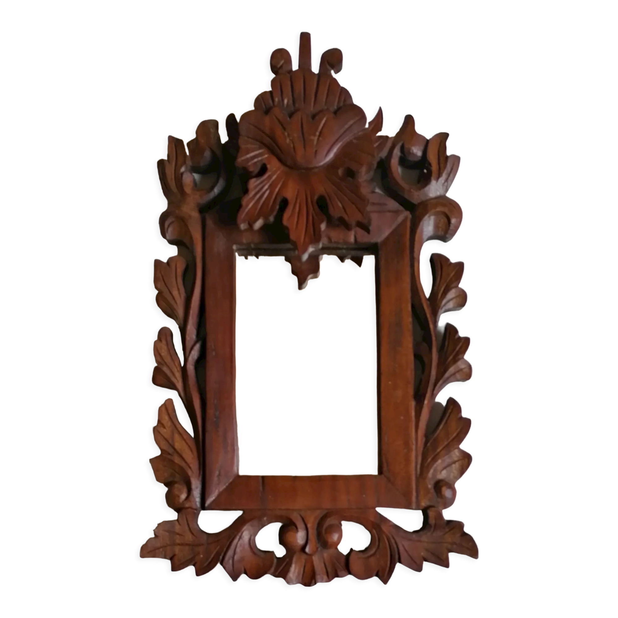 Miroir bois sculpté 34 x 20 cm