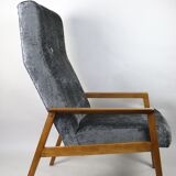 Fauteuil vintage gris, années 1970