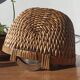 Vintage woven rattan basket - Traditional Asian wickerwork