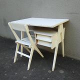 Scandinavian desk with compass legs for children