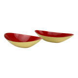 Pair of Scandinavian brass cups or bowls Ystad Metall, design Gunnar Ander, Sweden