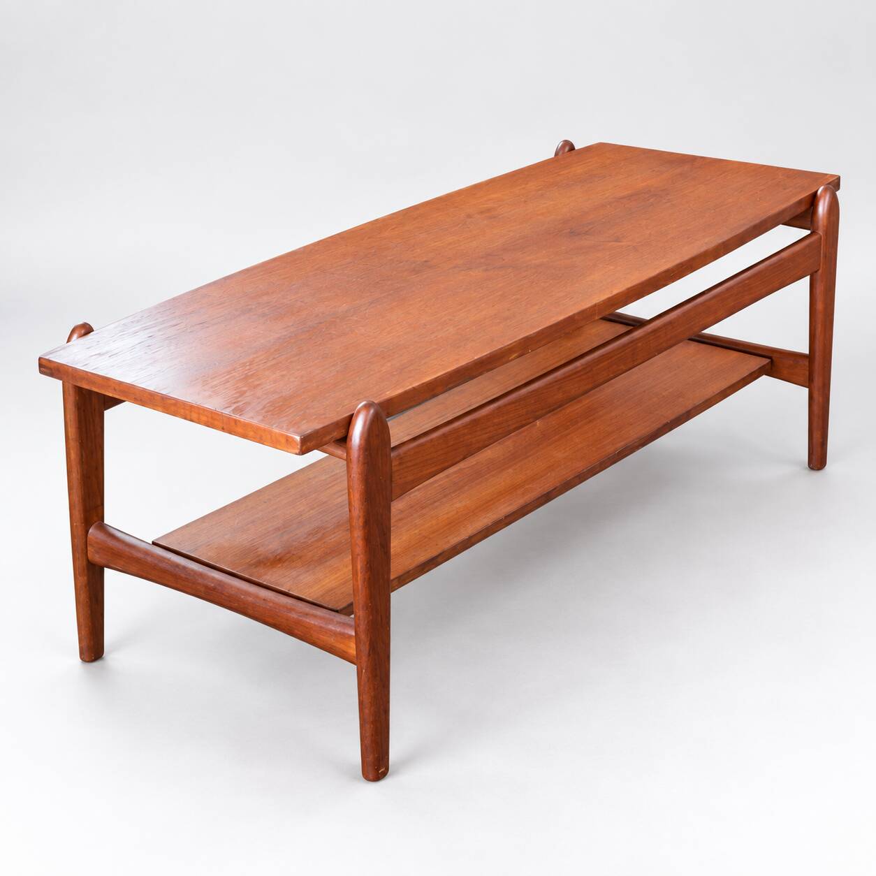 Vintage teak coffee table with reversible top