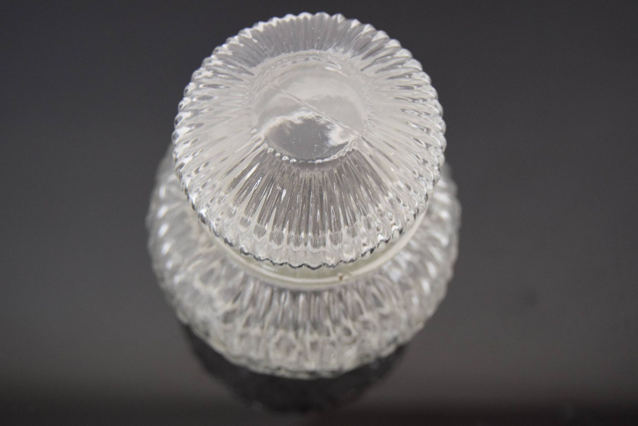 Mid-century Crystal Glass Can,1950's.