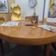Vintage Scandinavian table with double butterfly extension.