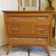 Wood and rattan chest of drawers