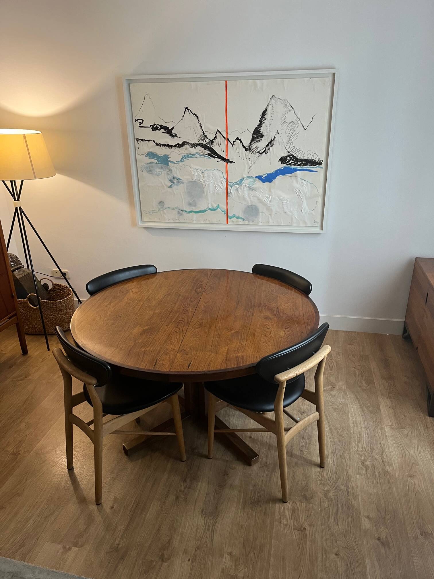 Dining table. danish design, 1960. in rosewood