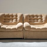 Modular sofa semicircle '70, F.lli Carloni set of 3